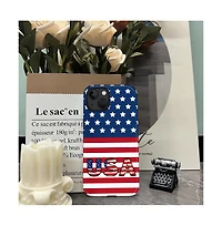Lisen 2-Layer Usa Flag Phone Case for Apple iPhone 15