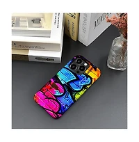 Lisen Graffiti Dreams Dual-Layer Raised Camera Ring Phone Case Compatible Apple iPhone 15 Pro Max