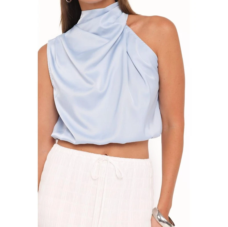 Petal and Pup Women's Cinzia Satin One-Shoulder Top