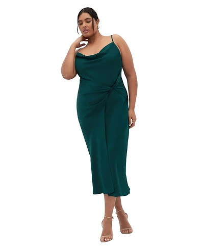 City Chic Plus Adelina Twist Slip Dress