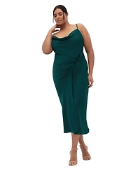 City Chic Plus Adelina Twist Slip Dress