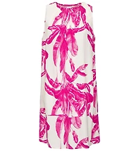 Lascana Women's Tropical-Print Sleeveless Shift Dress