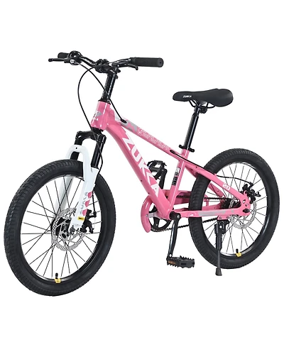 ECHTPeak 20 Inch Kids Mountain Bike, with Dual Disc Brakes, for Boys Girls Ages 7-10 Years, Steel Frame, Adjustable Seat and Handlebar