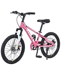 ECHTPeak 20 Inch Kids Mountain Bike, with Dual Disc Brakes, for Boys Girls Ages 7-10 Years, Steel Frame, Adjustable Seat and Handlebar