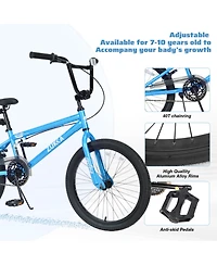 ECHTPeak 20 Inch Single Speed Freestyle Kids Mountain Bike for Boys Girls Aged 7+ Years