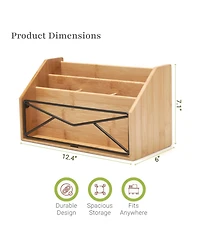 Danrong Ready to Use Desktop Mail File Organizer for Home Office Countertops