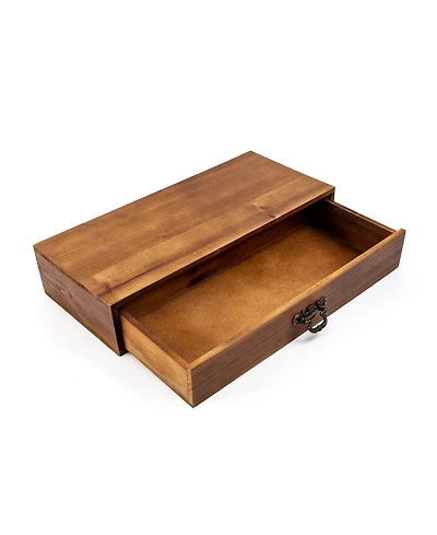Danrong Solid Wood Desktop Drawer Organizer Multi Purpose Office Storage Box