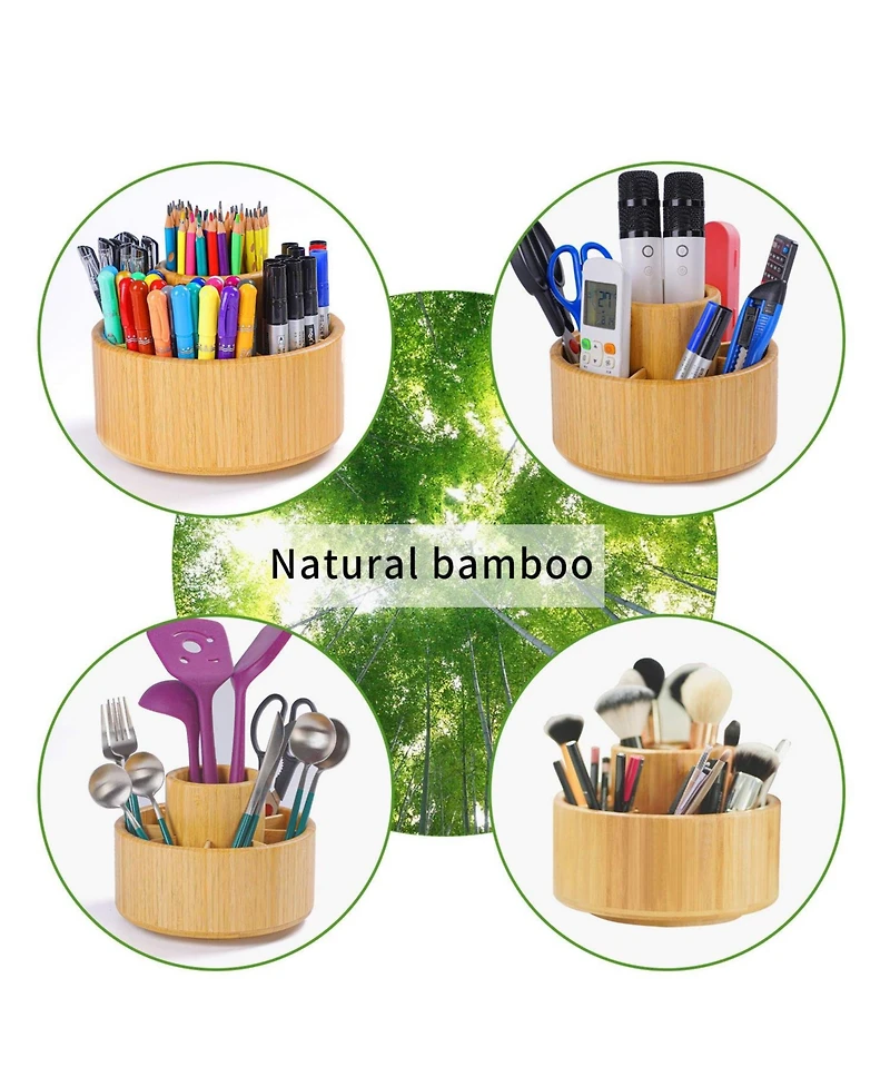Danrong Rotating Art Supply Desk Organizer Pen Pencil Marker Holder