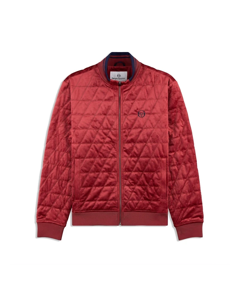 Sergio Tacchini Men's Redi Quilted Velour Bomber Jacket