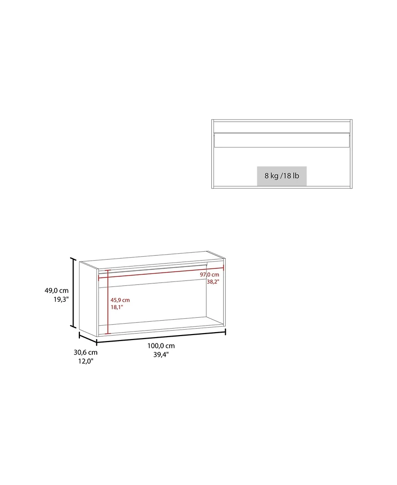 Fm Furniture Nakya Kitchen Wall Cabinet with 2 Doors
