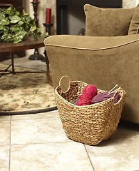 Household Essentials Water Hyacinth Basket with Handles