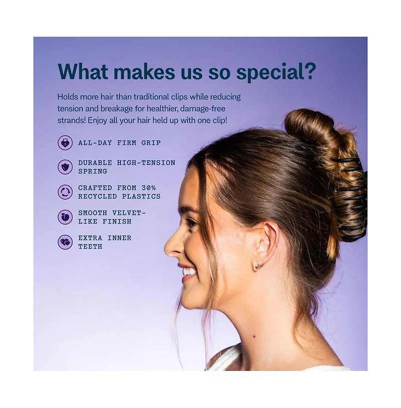 Gimme Beauty Thick Hair Claw Clips Durable, No-Slip Design for Curly and Textured Hair