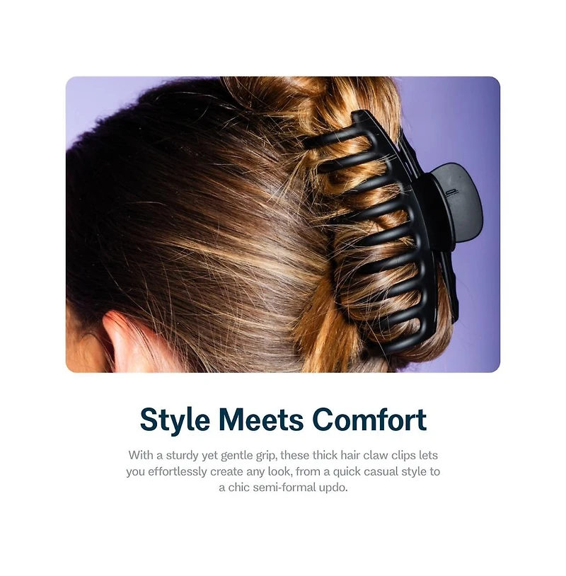 Gimme Beauty Thick Hair Claw Clips Durable, No-Slip Design for Curly and Textured Hair