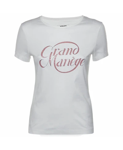 Pre-Owned Hermes Women's Grand Manandegravege Print Cotton Knit Crewneck T-Shirt