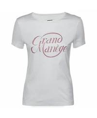 Pre-Owned Hermes Women's Grand Manandegravege Print Cotton Knit Crewneck T-Shirt