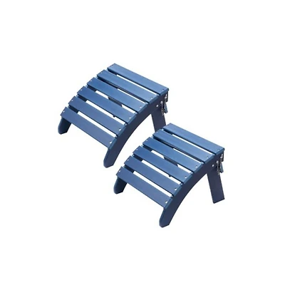 Slickblue 2 Pack Folding Outdoor Footrest Ottomans for Adirondack Chairs