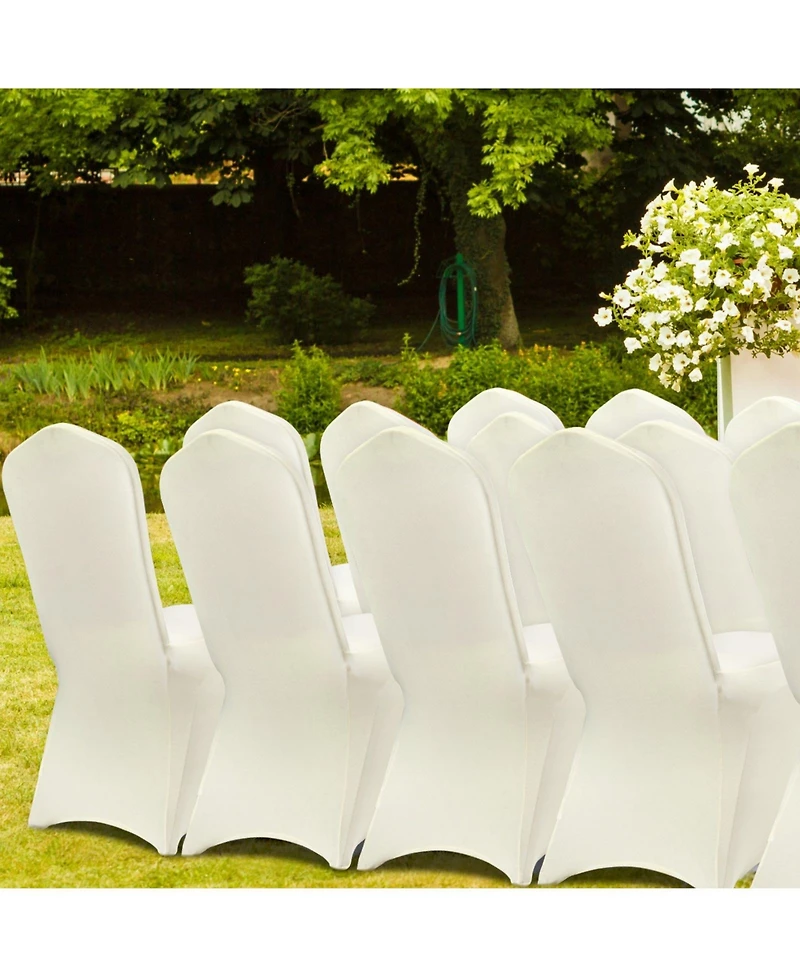 Slickblue 100 Pack Spandex Folding Chair Covers for Wedding and Events