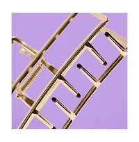 Gimme Beauty Gold Rush Claw Clip Metal, Rectangle Clip for Long, Thick and Curly Hair Comfortable and Fashionable