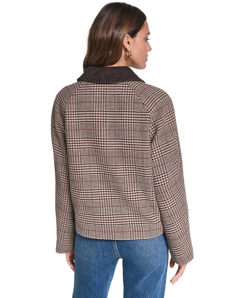 Levi's Women's Plaid Wool-Blend Zip-Front Jacket