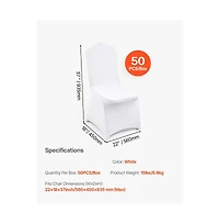 Slickblue 50 Pack Spandex Folding Chair Covers for Wedding and Events