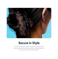 Gimme Beauty Fashion Extra Grip Claw Clip Duo Firm Hold and All Day Comfort for Medium Hair Non-Slip Accessory Set 2 Pack