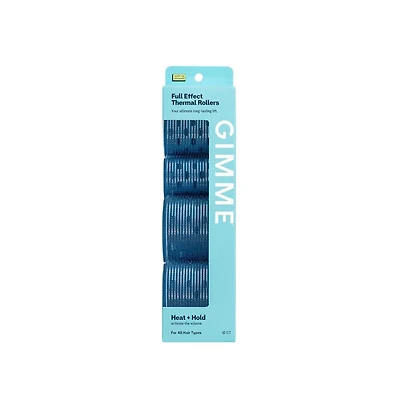 Gimme Beauty Full Effect Thermal Rollers Hair Rollers for Salon Style Blow Outs All Hair Types, 12 Count
