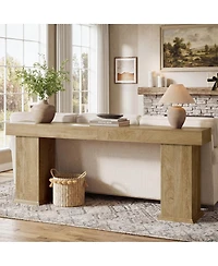 Tribesigns 78.74" Light Oak Console Table, Entryway Sofa Table