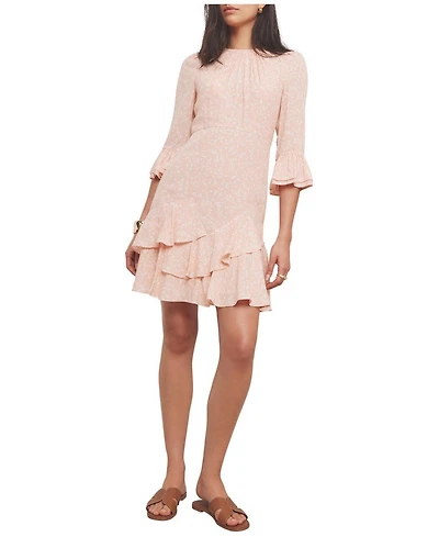 Mint Velvet Women's Floral Print Ruffle Mini Dress