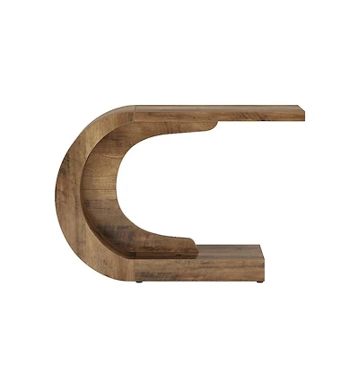 Slickblue Modern C Shaped Console Table for Entryway Hallway and Living Room