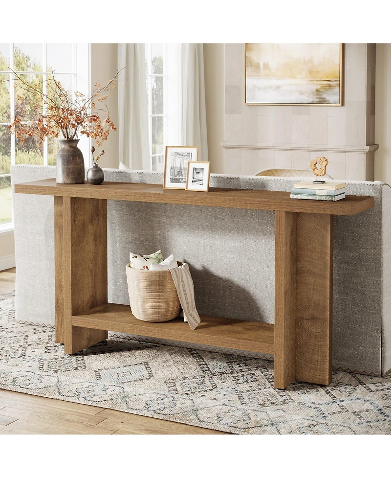 Slickblue 59" Farmhouse Console Table for Sofa or Hallway