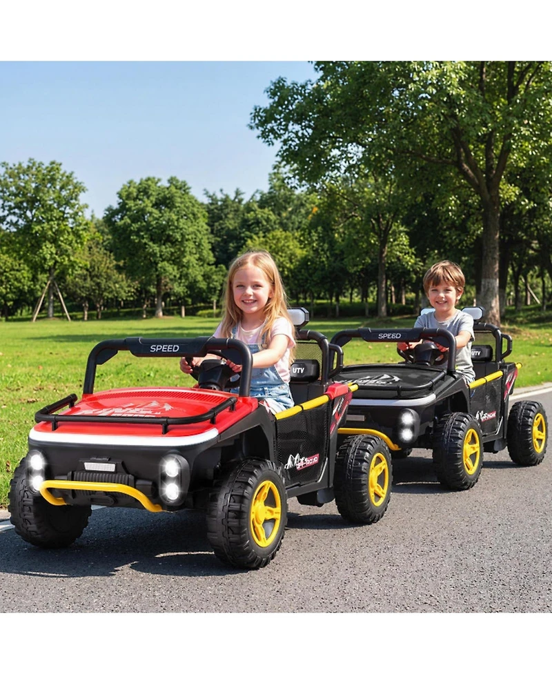 Hongge 24V 2-Seater Remote-Control Kids Ride-On Truck, Ages 3-7