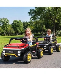 Hongge 24V 2-Seater Remote-Control Kids Ride-On Truck, Ages 3-7