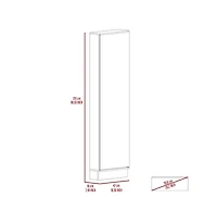 Fm Furniture Harper Shoe Storage Cabinet with Full-Length Mirror