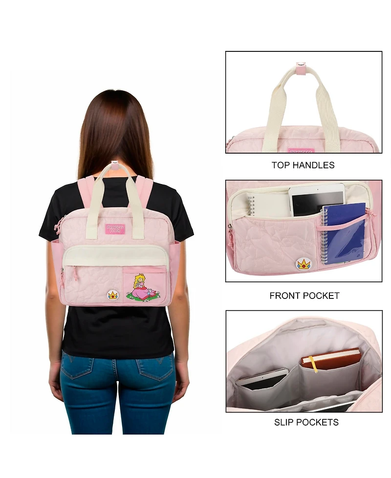 Super Mario Bros Mini Backpack with Character Icons and Adjustable Straps