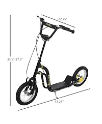 Sevorley Kids Kick Scooter with Adjustable Handlebar, All-Terrain Tires and Non-Slip Deck, Ages 3+