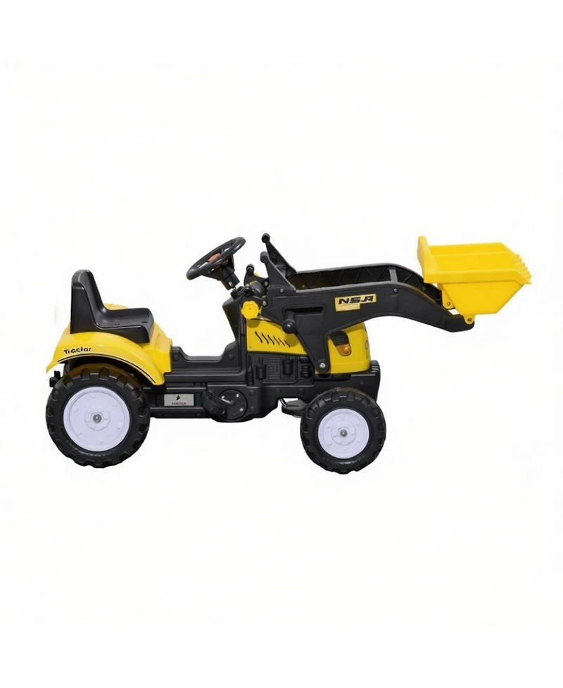 Sevorley Pedal-Powered Ride-On Excavator with Working Loader Bucket, Ages 3+
