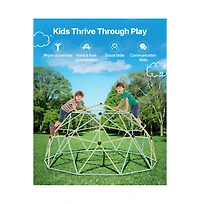 Slickblue Kids Climbing Dome with Basketball Hoop and Octopus Net, 120" x 120" x 60", 1000 lb. Capacity, Ages 3-10