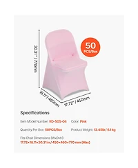 Sugift 50 Piece Spandex Stretch Chair Cover Set for Wedding Reception and Event Seating