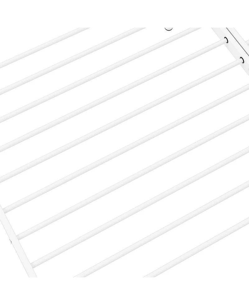 Mecale Extendable Metal Daybed Converts to Twin Bed with Guardrails