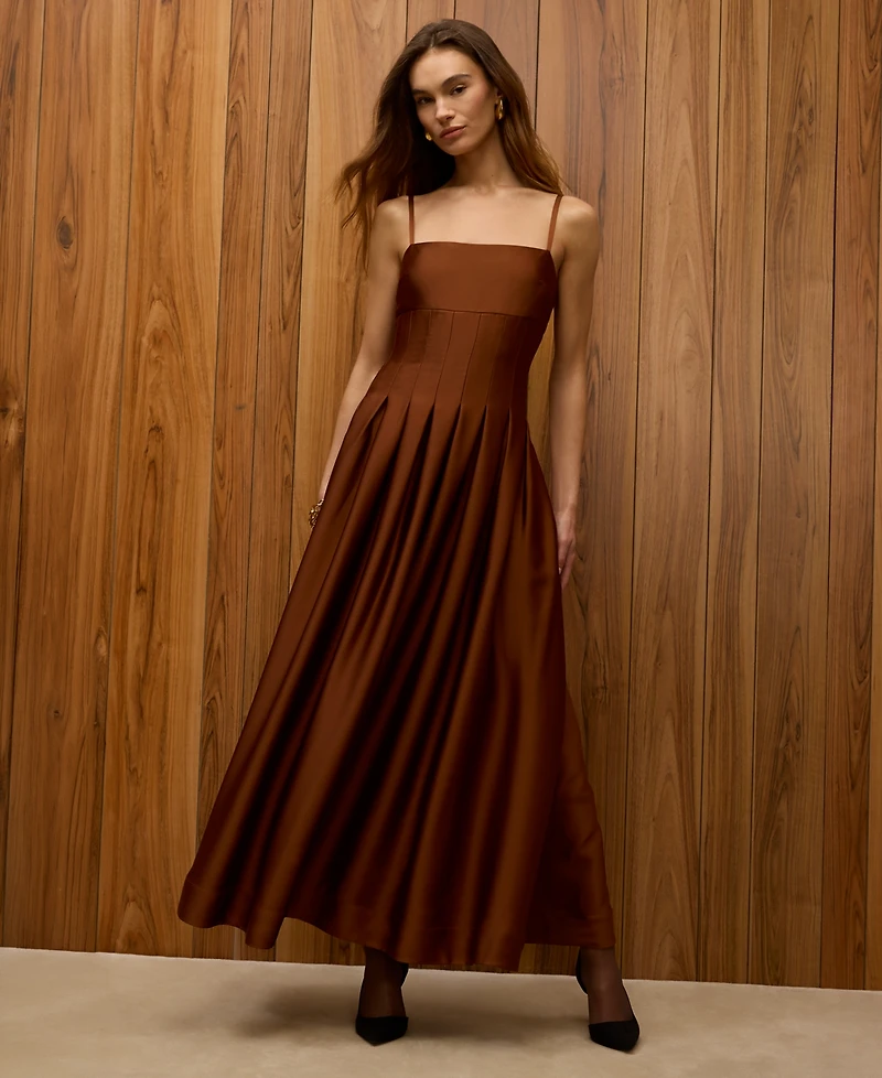 French Connection Women's Sleeveless Fitted Bodice Maxi Dress