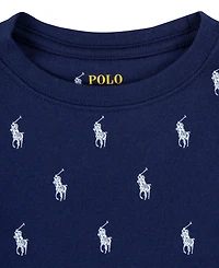 Polo Ralph Lauren Boys' 4-7 Cotton Rib Long-Sleeve Top and Joggers, 2-Piece Pajama Set