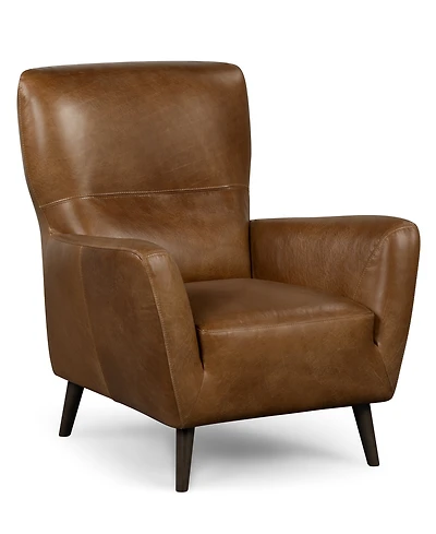 Avori Leather 32" Club Chair, Macy's Exclusive