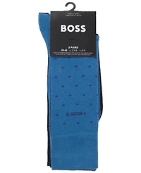 Hugo Boss Men's Mini-Dot Crew Socks, 2-Pack