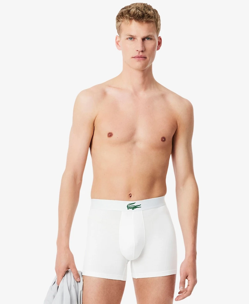 Lacoste Men's Regular-Fit Boxer Briefs, 3-Pack