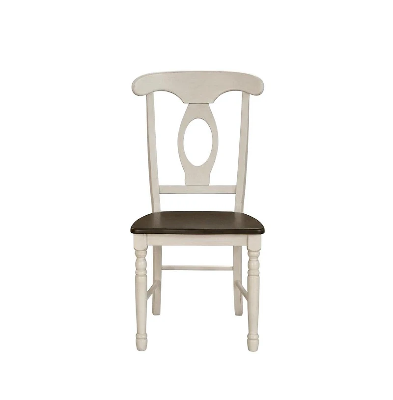 Starlight Canyon Home Two-Tone Wooden Dining Chairs with Distressed Finish, Set of 2