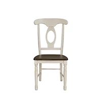Starlight Canyon Home Two-Tone Wooden Dining Chairs with Distressed Finish, Set of 2