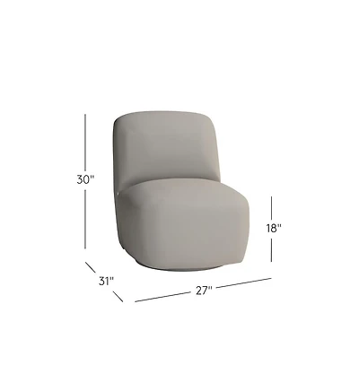 Jofran Josie Upholstered Contemporary Casual Swivel Accent Chair
