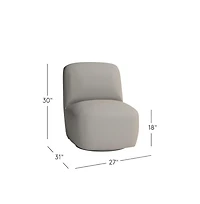 Jofran Josie Upholstered Contemporary Casual Swivel Accent Chair