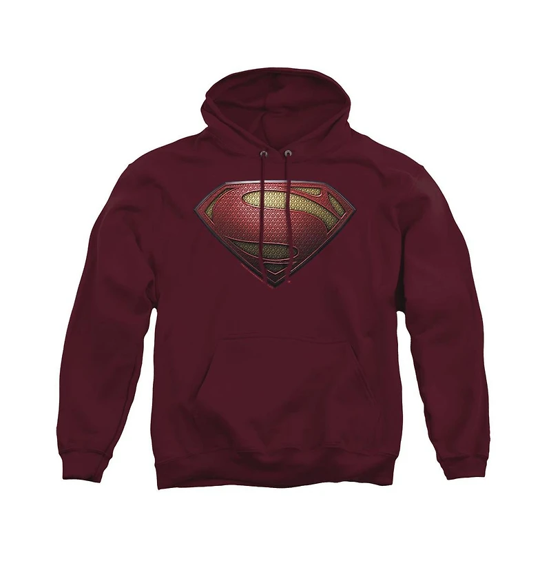 Superman Men's Man Of Steel Mos Shield Pull-Over Hoodie