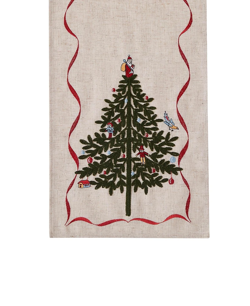 Spode Holiday Tree Table Runner, 14" x 72"